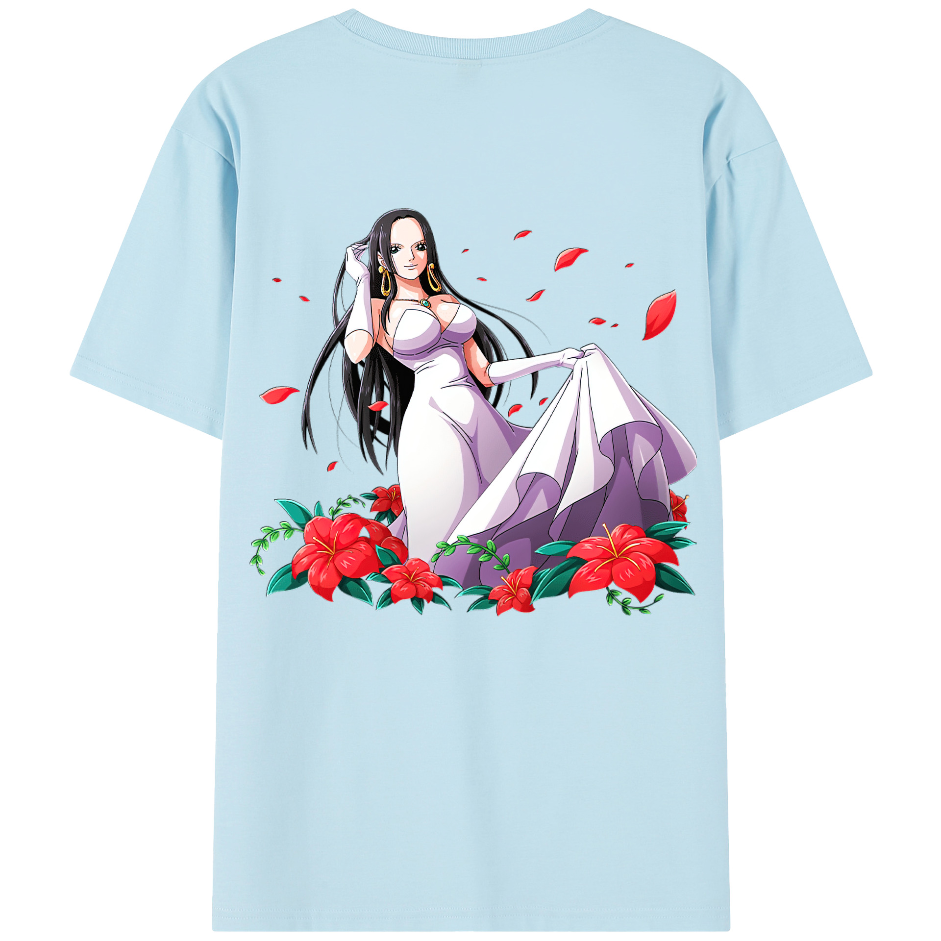 ワンピース ボア・ハンコック ONE PIECE Boa·Hancock 綿100％半袖Tシャツ（背面プリント）